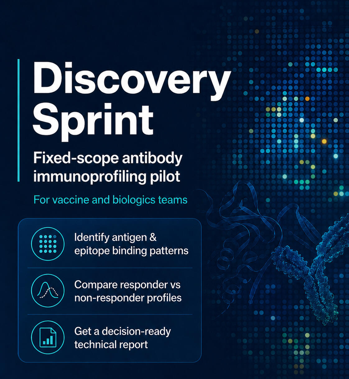 Peptide microarray fluorescence scan showing antibody binding patterns — ImmunoSig immunoprofiling platform
